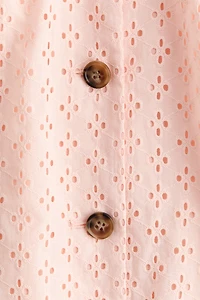 Veste en coton avec broderie anglaise