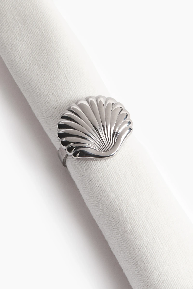 2-Pack Seashell-Shaped Napkin Rings
