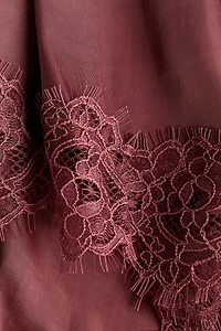 Lace-Trimmed Halterneck Romper