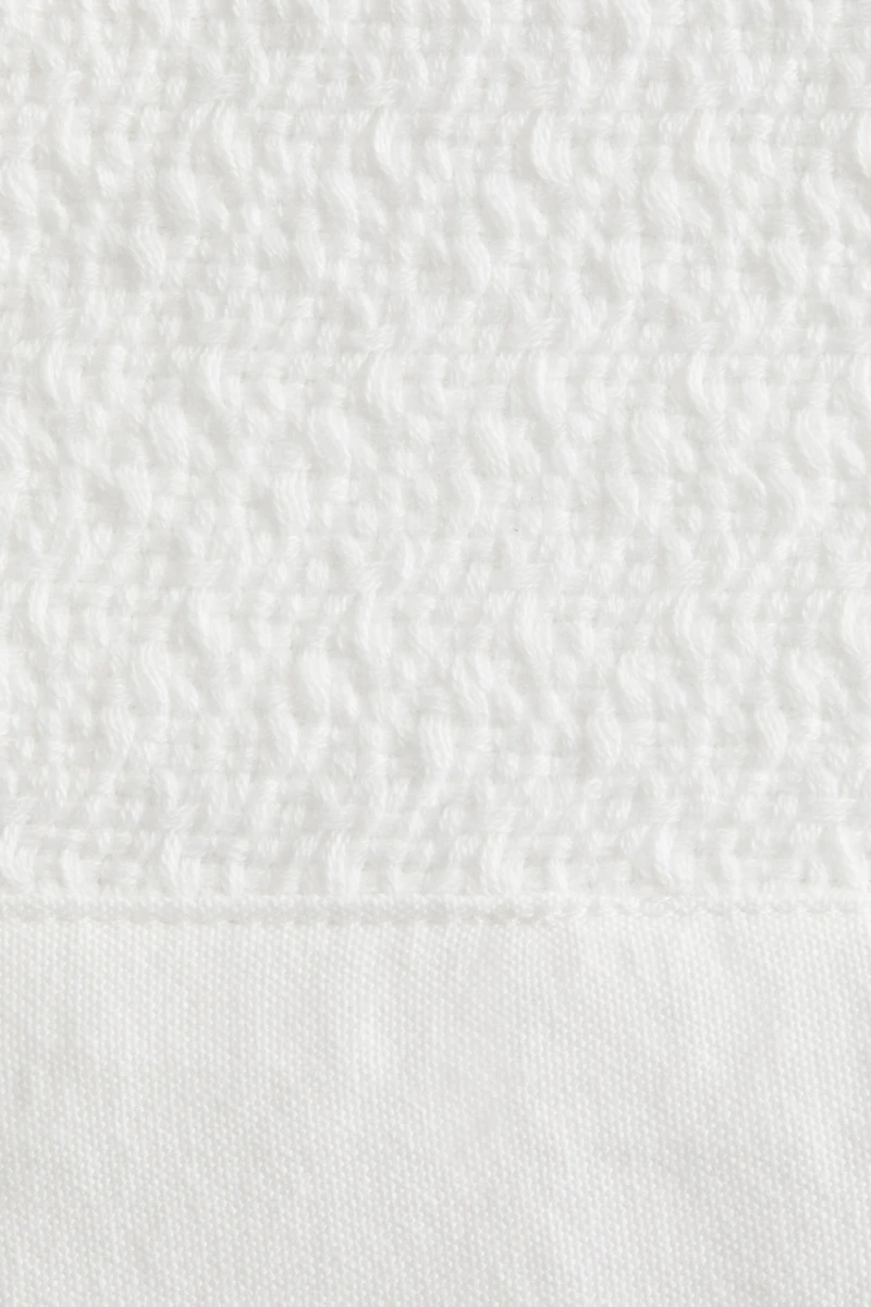 Textured Cotton-Blend Bed Throw