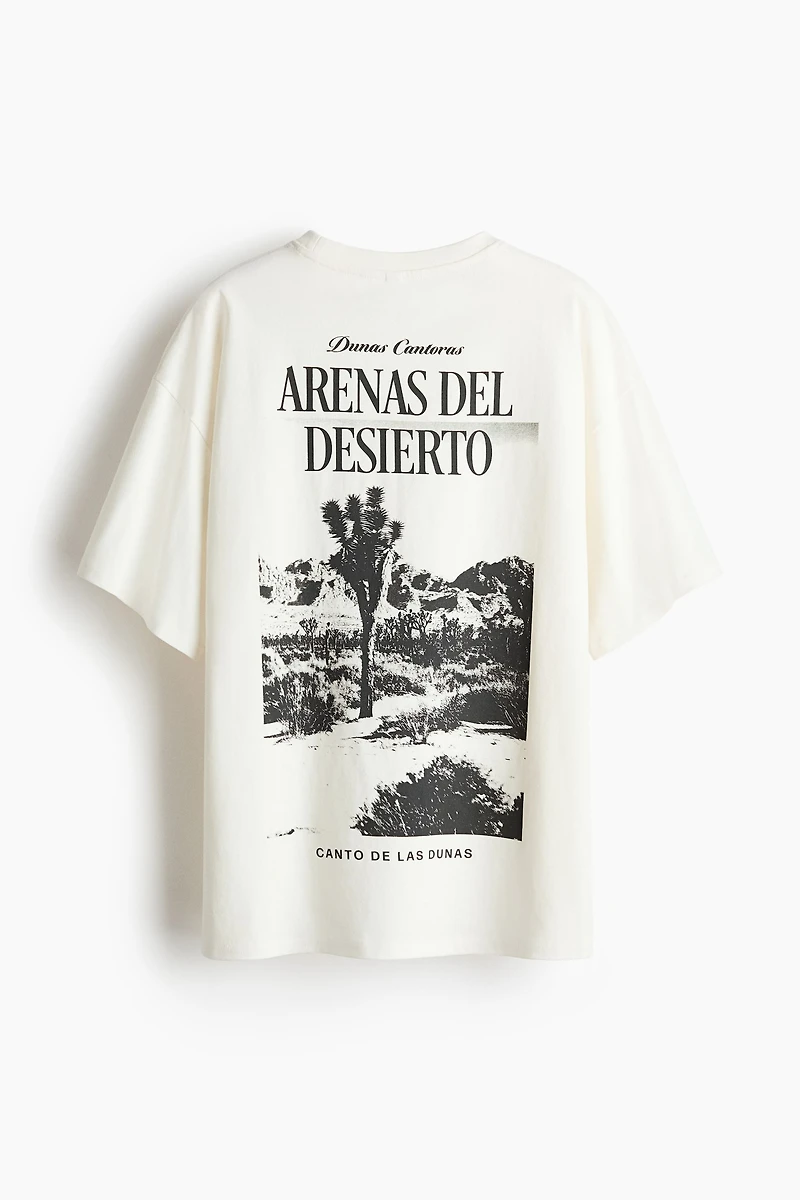 Oversized T-Shirt with Printed Motif