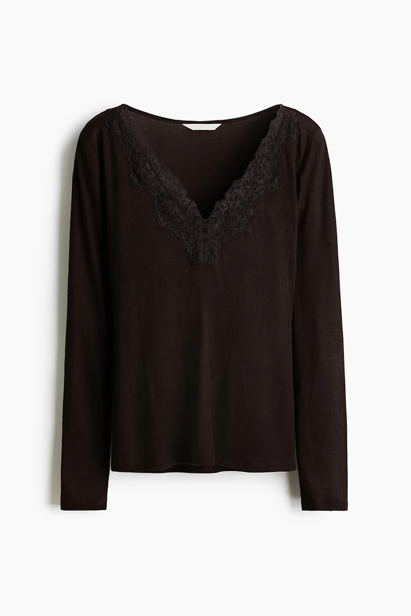 Lace-Trimmed Top
