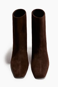 Heeled Suede Ankle Boots