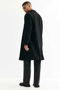 Single-Breasted Wool-Blend Coat