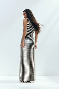 Open-Knit Midi Dress