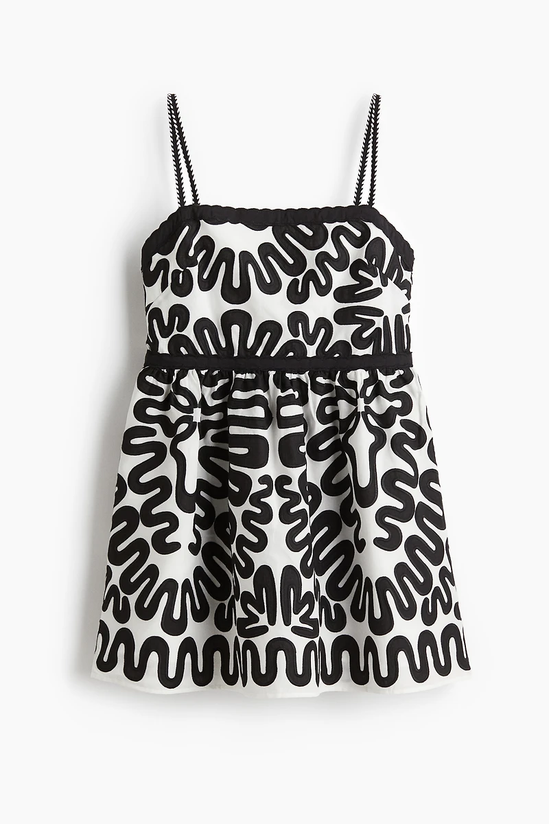 Embroidered strappy dress