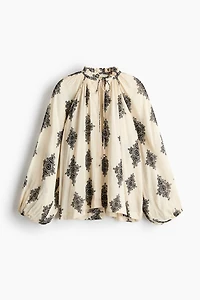 Blouse grande taille à manches ballon