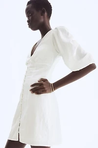 Linen-Blend Dress