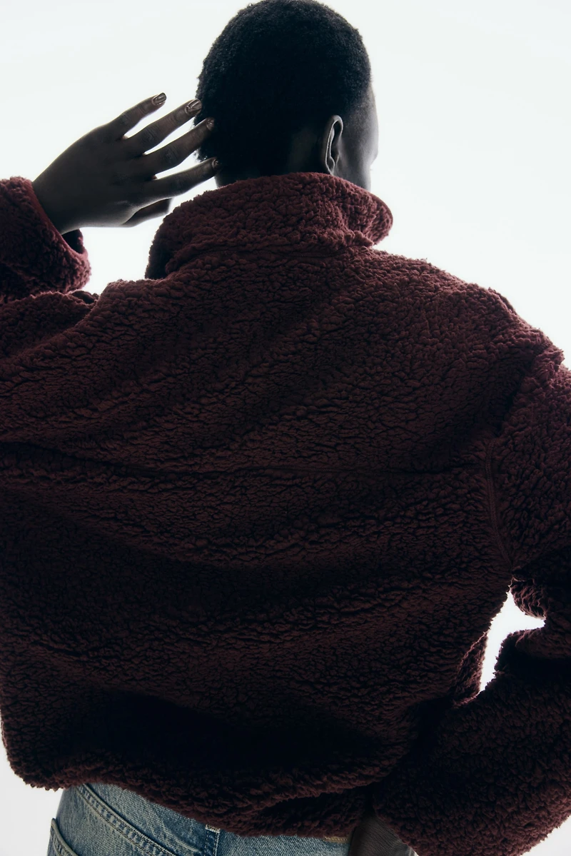 Chandail en polar à col fermeture éclair