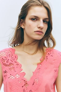 Dress with Eyelet Embroidery