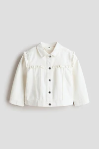 Ruffle-Trimmed Twill Jacket