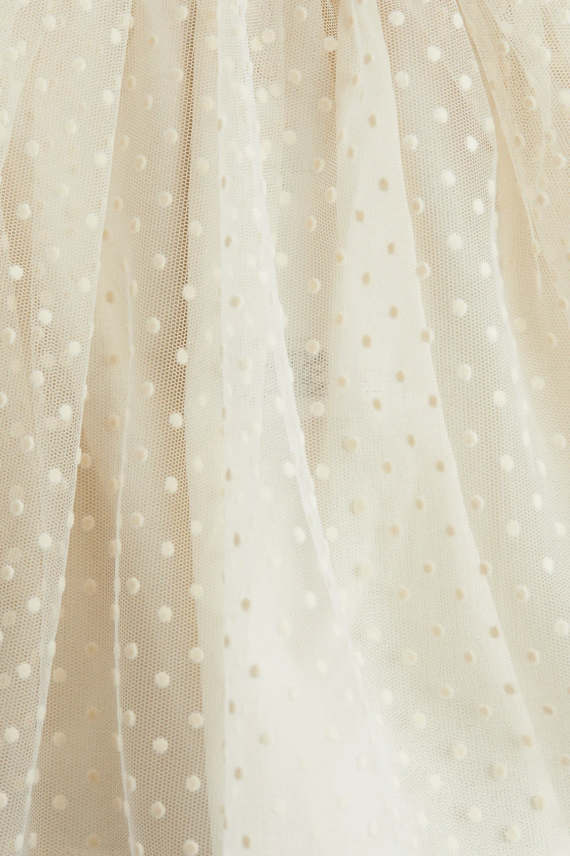 Jupe en tulle avec impression floquée