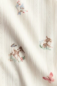 Pyjama imprimé en pointelle