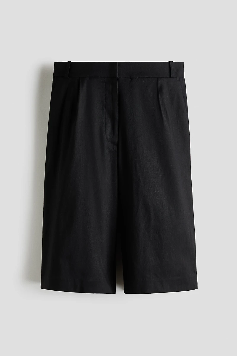 Loose-Fit Linen-Blend Shorts