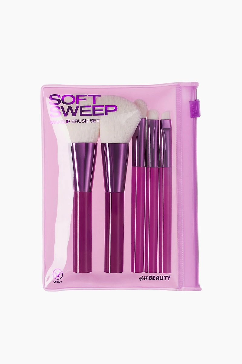 5-Pack Eye and Face Makeup Brushes