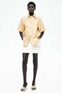 Loose-Fit Leather Shirt