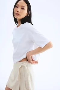 Linen-Blend Skort