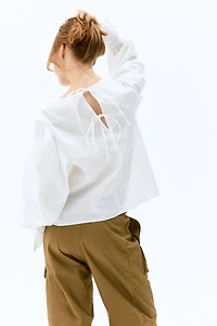 Blouse à nouer en coton