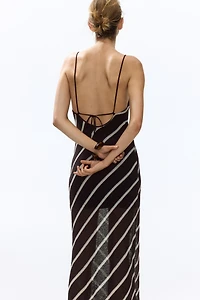 Cowl-Neck Strappy Dress