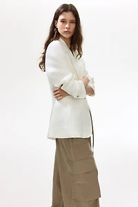 Blazer en lin mélangé