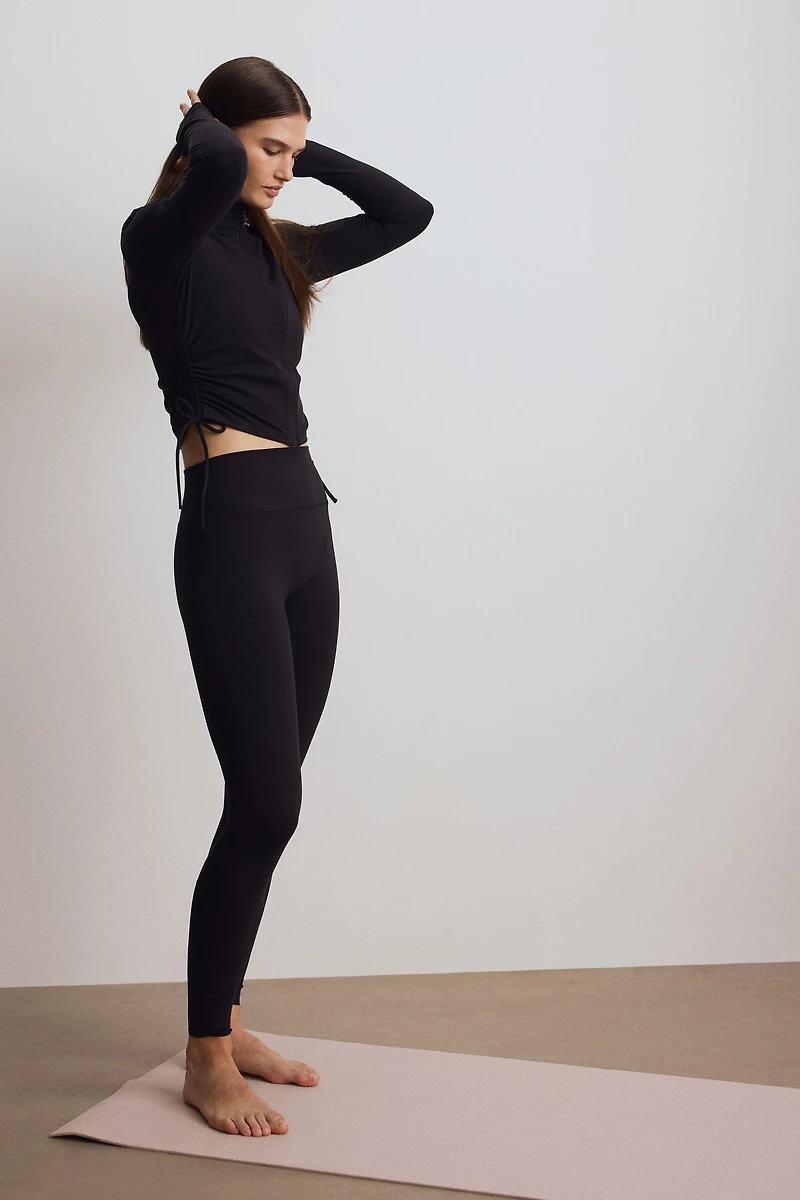Legging de sport avec détail froissé