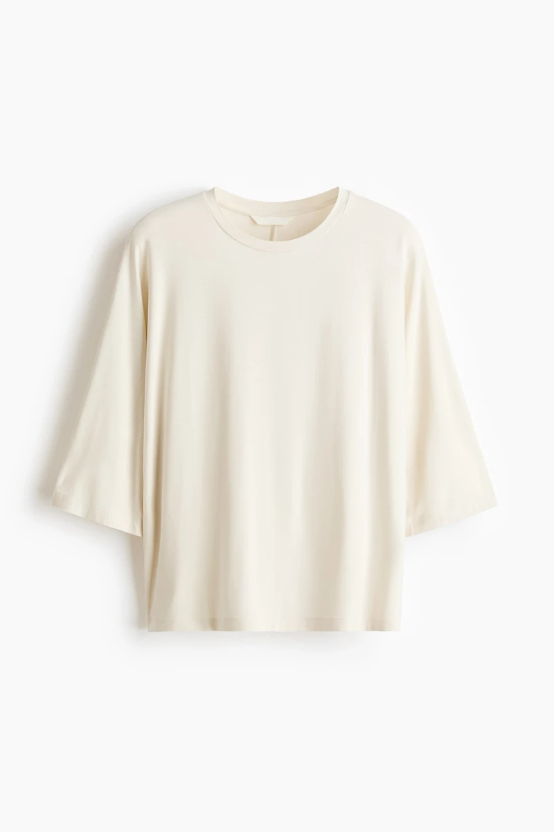 Batwing-Sleeved Viscose Top