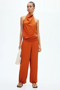 Gathered Viscose Pants