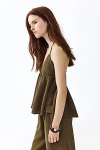 Cotton halterneck top
