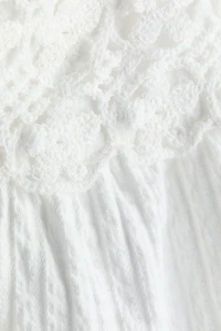 Ruffle-Trimmed Cotton Top