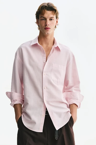 Relaxed-Fit Linen-Blend Shirt