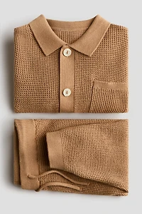 2-Piece Waffle-Knit Set