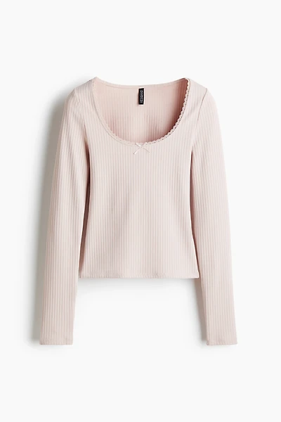 Ribbed Jersey Top