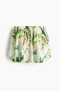 Patterned Cotton Shorts