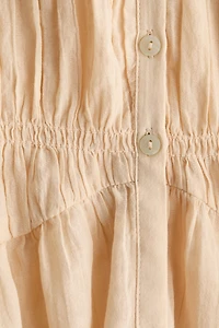 Blouse smockée en coton