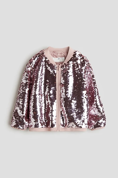 Sequined Bomber Jacket