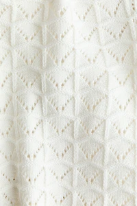 Crochet-Look Pointelle-Knit Top