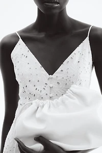 Eyelet-Embroidered Strappy Dress