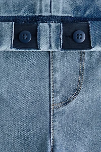 Denim-Look Wide-Leg Jeggings