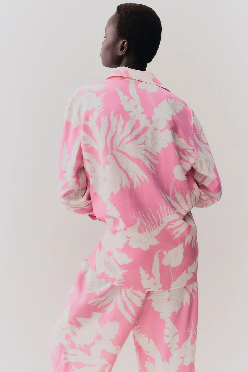 Patterned Oversized Shirt