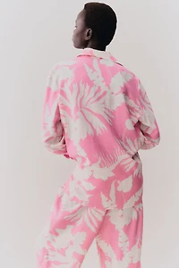Patterned Oversized Shirt