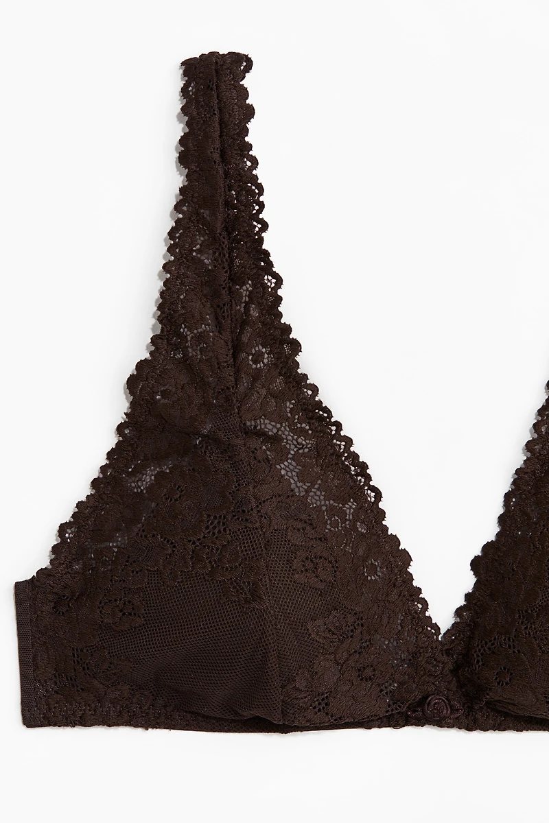 Soutien-gorge souple et coussiné en dentelle