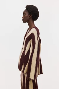 Jacquard-Knit Mohair-Blend Cardigan