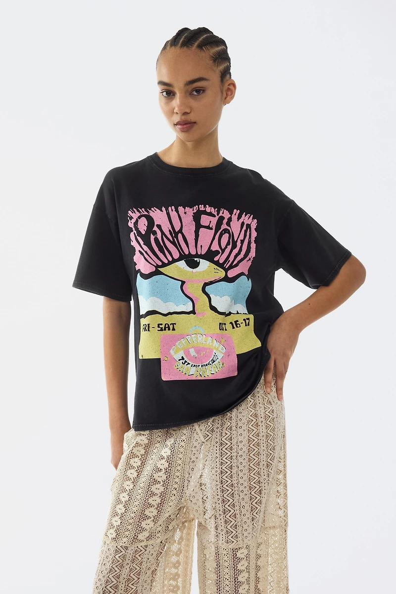 Oversized T-Shirt with Printed Motif