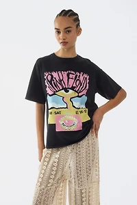 Oversized T-Shirt with Printed Motif