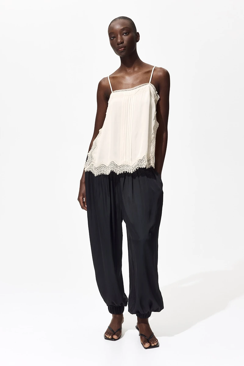 Lace-Trimmed Camisole Top