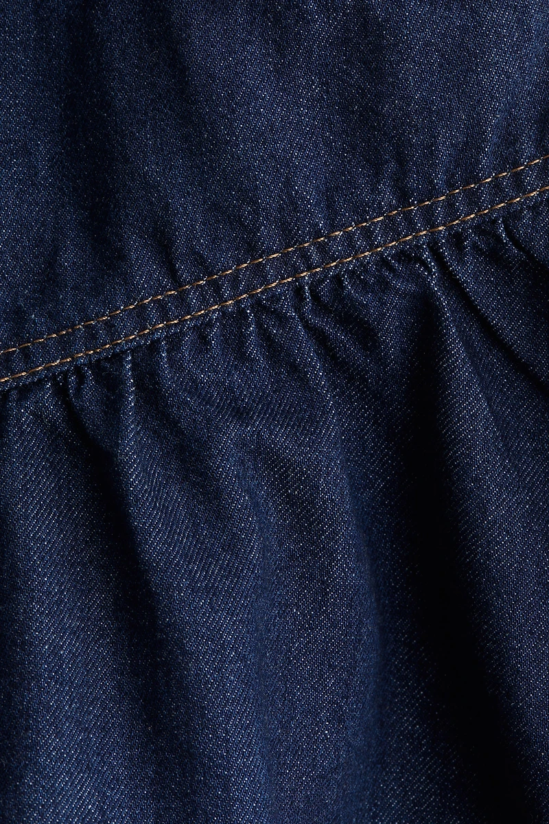 Denim Skirt with Peplum