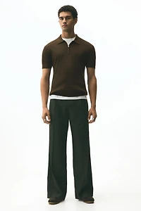Slim-Fit Half-Zip Polo Shirt