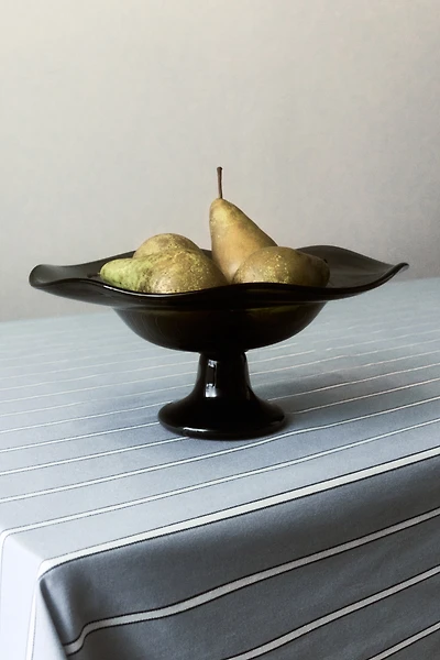 Footed Wavy Glass Serving Plate