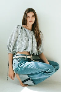 Oversized Tie-Detail Blouse
