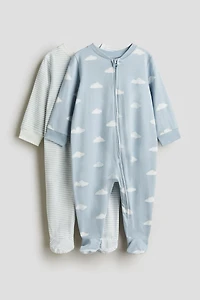 2-pack Zip-up Pajama Jumpsuits